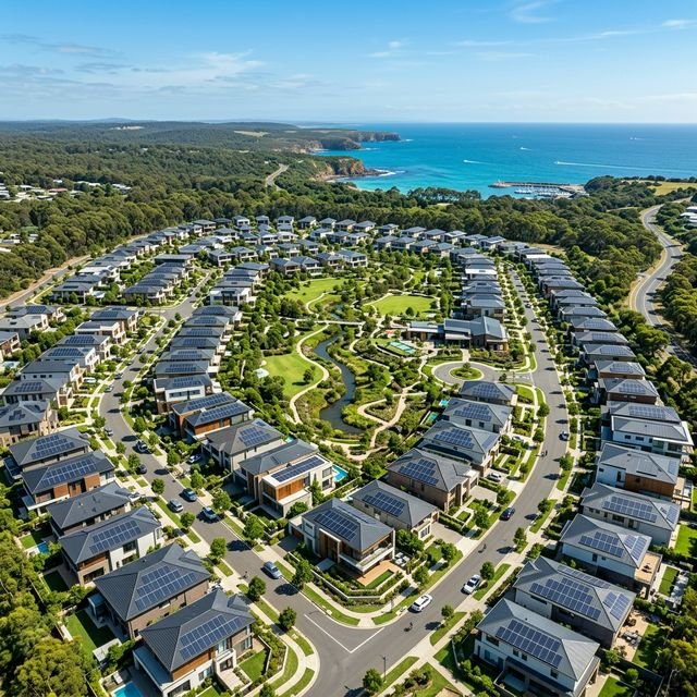Aerial view of solar neighborhood