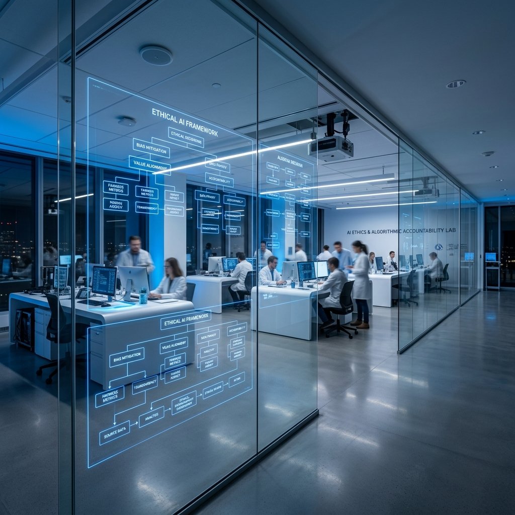 Cinematic 16:9 Landscape View of Constitutional AI Laboratory