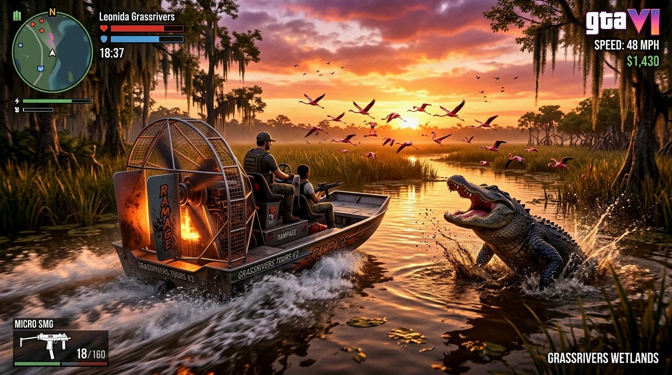GTA 6 Wildlife & Ecosystem: Hunting, Animal AI, and Surviving the Grassrivers Swamplands